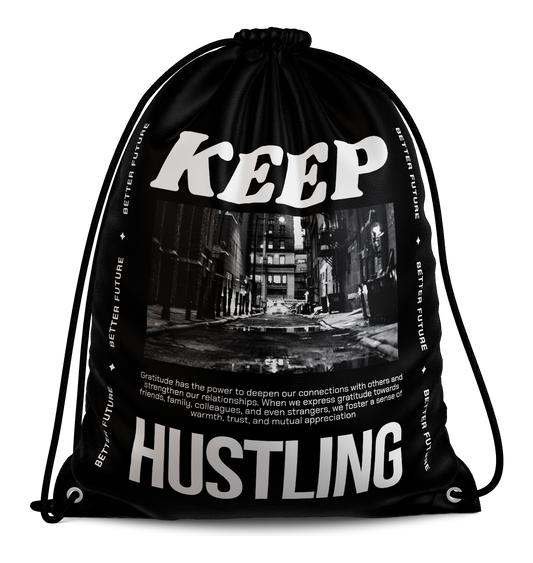 Drawstring Streetwear Keep Hustling