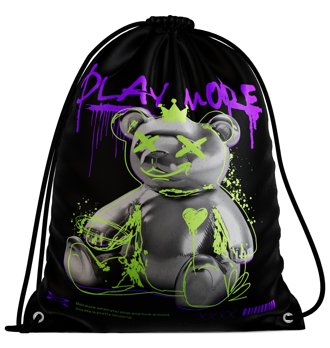 Drawstring Streetwear Play More